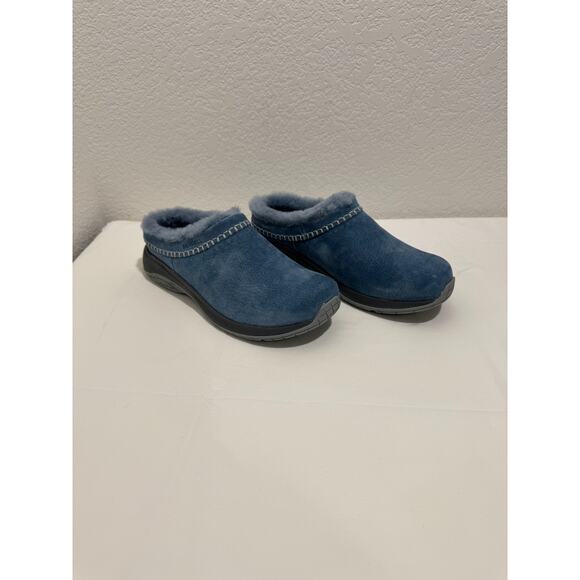 NOT AVAILABLE NIB Merrell Encore Ice 5 Clogs Suede Stonewash Blue Slip On Clogs - Picture 2 of 11